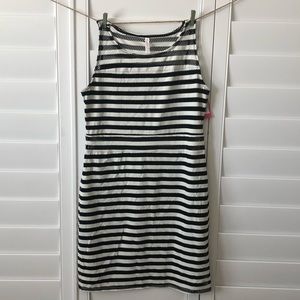 NWT Striped Dress with Mesh L